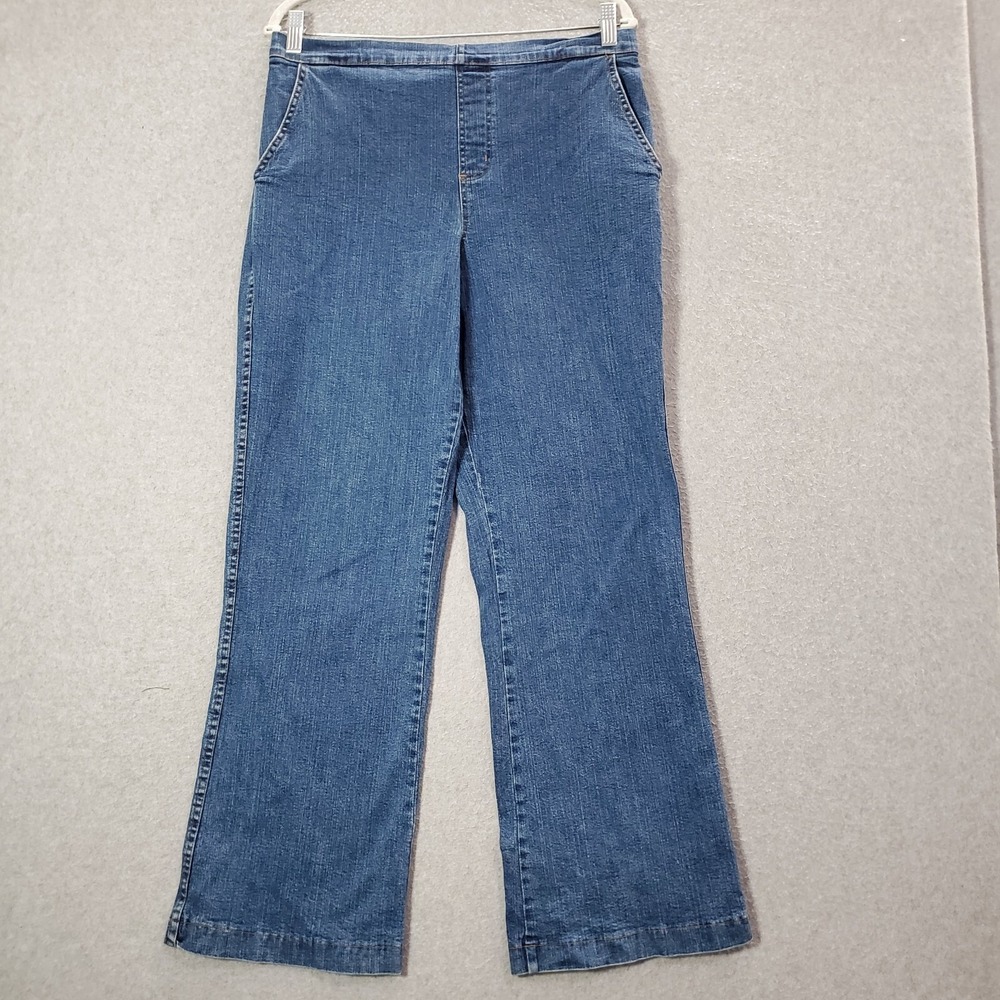 VINTAGE Soft Surrounding Women Jeans PL Flared High Rise 29" 90s USA READ